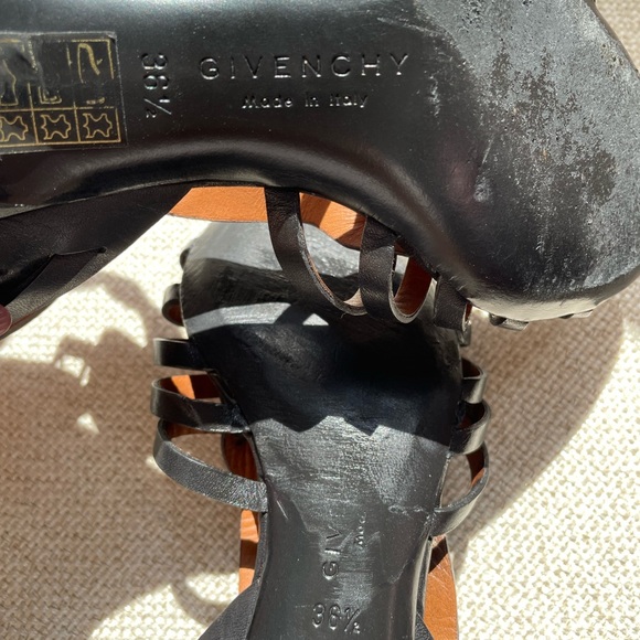 Givenchy Cage Heel Size 36.5 Black Open Shoe Bootie look. Ankle strap. - Picture 14 of 15